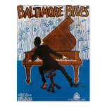 Baltimore Blues Vintage Song Sheet Cover Post Cards