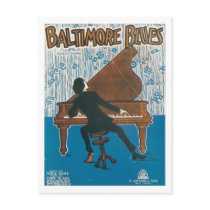 Baltimore Blues Vintage Songbook Cover postcards