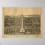 Baltimore Maryland 1880 Antique Panoramic Map posters