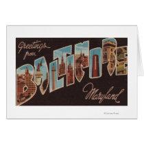Baltimore, Maryland - Large Letter Scenes 3 Card
