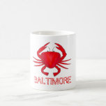 Baltimore Maryland Red Crab Crabs Beach Mug