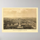 Baltimore, MD Panoramic Map - 1862 Print