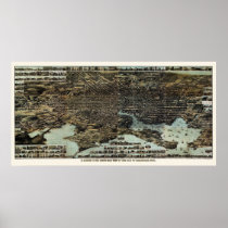 Baltimore, MD Panoramic Map - 1870 Posters