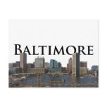Baltimore MD Skyline with Baltimore in the Sky Post Card