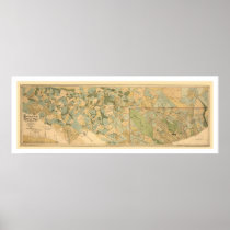 Baltimore & Ohio Railroad Map 1890 Posters
