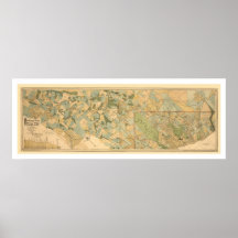 Baltimore & Ohio Railroad Map 1890 Posters
