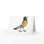 Baltimore Oriole Bird Card