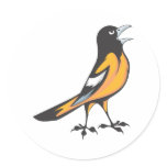 Baltimore Oriole Bird Round Stickers