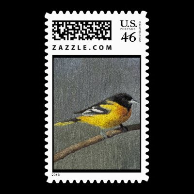 Baltimore Oriole Postage Stamps by Granny_Pats_Gifts