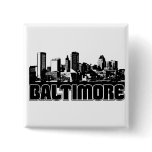 Baltimore Skyline Pinback Button