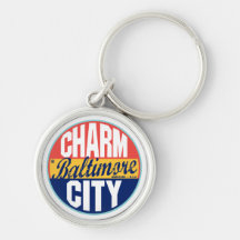 Baltimore Vintage Label Key Chain
