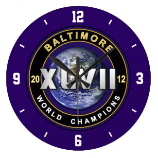 Baltimore XLVII World Champions Wall Clock