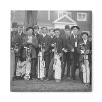 Baltusrol Caddies, early 1900s Fridge Magnets