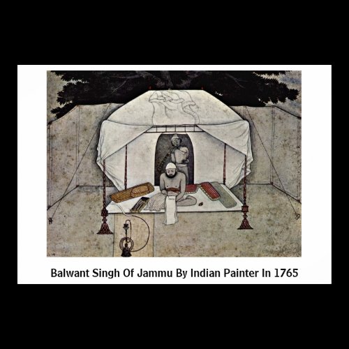 Balwant Singh Of Jammu By Indian Painter In 1765 Print