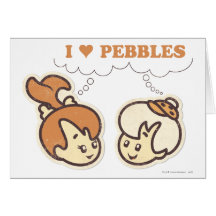 Bam Bam loves Pebbles Greeting Cards