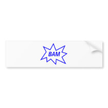 Bam Blue Bumper Sticker