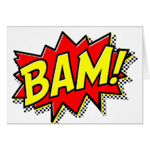 BAM COMICBOOK SOUNDS ACTIONS LOUD COMICS CARTOONS CARD