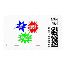 Bam Crash Whack Postage Stamps