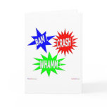 Bam Crash Whamm Greeting Card