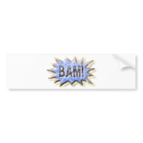 BAM! Distressed look Emeril Apron bumper stickers