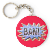BAM! Distressed look Emeril Apron Keychain