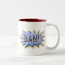 BAM! Distressed look Emeril Apron Mugs