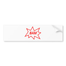 Bam Red Bumper Sticker