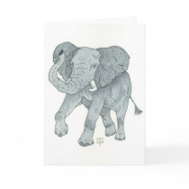 "BAMA ELEPHANT" Greeting Card