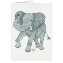 "BAMA ELEPHANT" Greeting Card