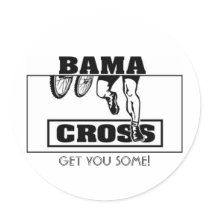 BAMACROSS STICKER ROUND by marshallbrent BAMACROSS STICKER ROUND
