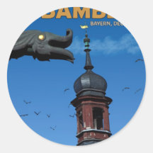 Bamberg - Waterspout Round Stickers