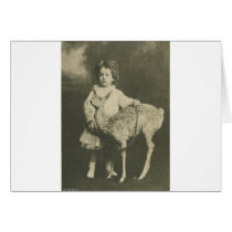 bambi and child greeting card