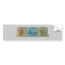 Bambi as Boron Americium Bismuth Bumper Sticker