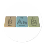 Bambi as Boron Americium Bismuth stickers