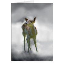 Bambi deers curiosity greeting cards