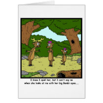 Bambi Eyes: Deer Cartoon Greeting Cards