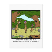 Bambi Eyes: Deer Cartoon Post Cards