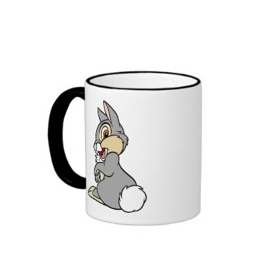 Bambi Thumper rabbit sitting mugs