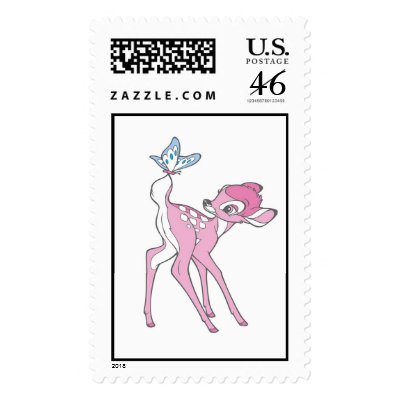 Bambi with a Butterfly on his Tail postage