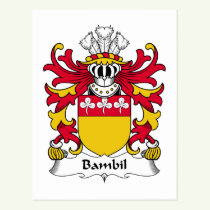 Bambil Family Crest Postcard