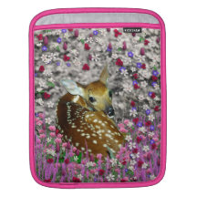 Bambina the Fawn in Flowers II iPad Sleeve