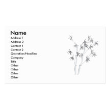 Bamboo-2, Name, Address 1, Address 2, Contact 1... Business Cards