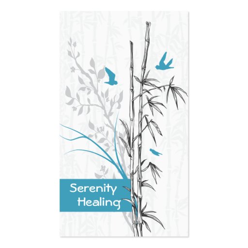 bamboo and bluebirds business cards (front side)