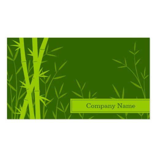 Bamboo background business card (front side)