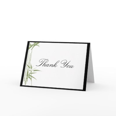 Bamboo Beauty Thank You card