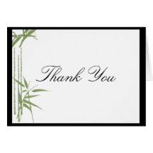 Bamboo Beauty Thank You card