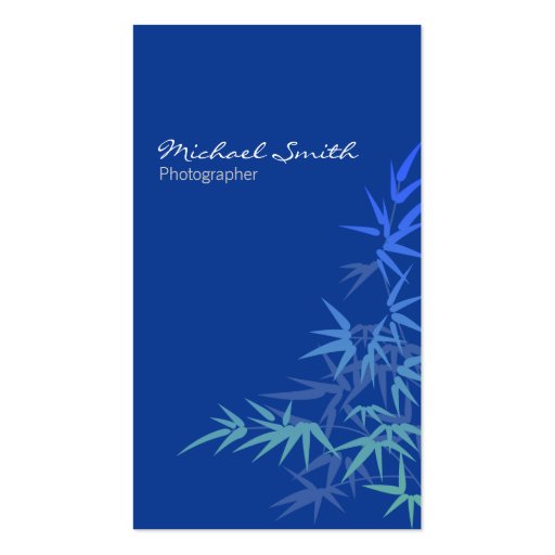 Bamboo Blue Business Cards (front side)