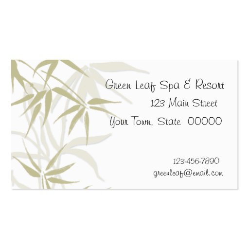 Bamboo Business Card (front side)