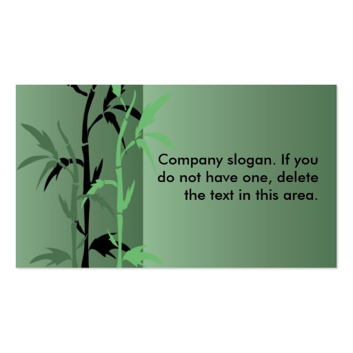 Bamboo Business Card (back side)