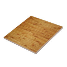 Bamboo Butcher Block Ceramic Tile